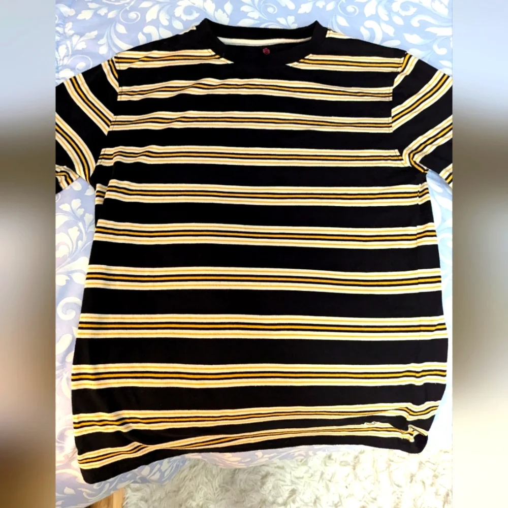 Yellow White Black Striped Tee - Picture 2 of 7
